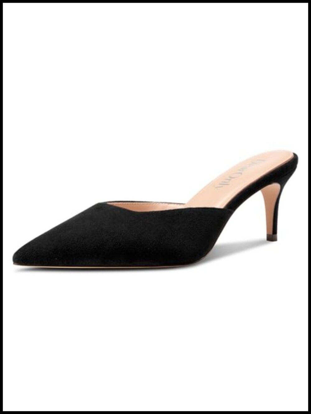 Pointed Toe Kitten Heel Mules Slip-On Stiletto Dress Sandals